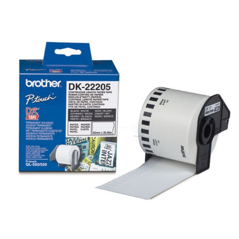 Brother DK-22205 62mm x 30,48m P-Touch Etikettes