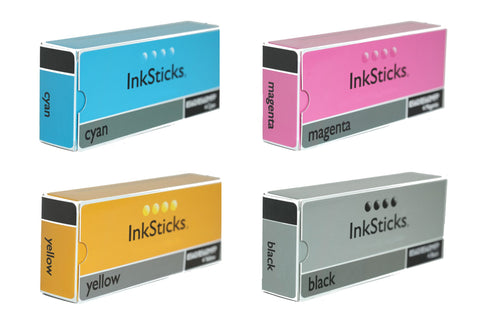 Full Set Inksticks® Premium Compatible Dell 1250c, 1350cnw, 1355cn, 1355cnw C1760, C1765 Value Pack