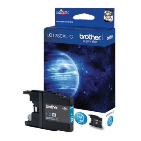 Genuine Brother LC-1280XLC Cyan Toner (1,200 Pages)